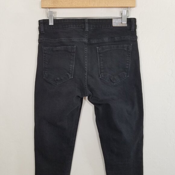 Zara Skinny Jeans Stretch Black Size 6 - Picture 6 of 7